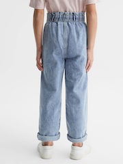 Reiss Blue Elodie 9-13 yrs High Rise Elasticated Jeans - Image 5 of 6
