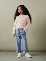 Reiss Blue Elodie Junior High Rise Elasticated Jeans - Image 1 of 7