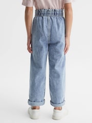 Reiss Blue Elodie Junior High Rise Elasticated Jeans - Image 5 of 7