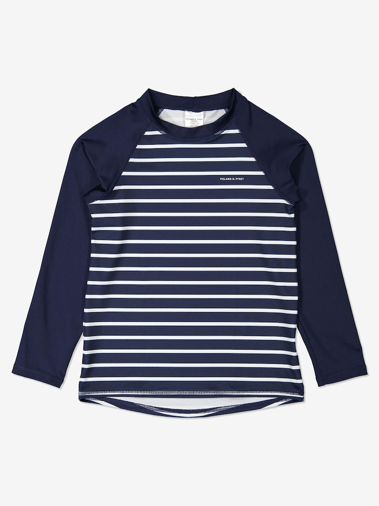 Polarn O. Pyret Blue Striped Sunsafe Rash Vest - Image 1 of 2 Polarn O. Pyret Blue Striped Sunsafe Rash Vest - Image 1 of 2