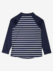 Polarn O. Pyret Blue Striped Sunsafe Rash Vest - Image 2 of 2