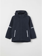 Polarn O. Pyret Blue Waterproof Shell Coat - Image 3 of 4