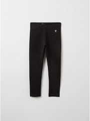 Polarn O. Pyret Black Organic Cotton Blend Leggings - Image 1 of 2