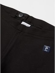 Polarn O. Pyret Black Organic Cotton Blend Leggings - Image 2 of 2