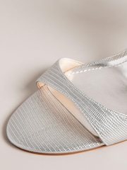 Ted Baker Silver Helmiam Ankle Strap 103mm Heeled Sandals - Image 4 of 5