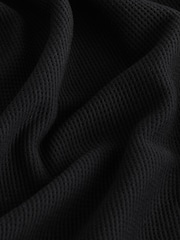 Black Long Sleeve Grandad Collar T-Shirt - Image 7 of 7