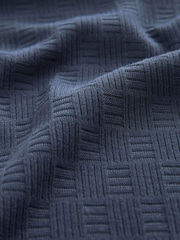 Navy Blue Long Sleeve Mock Layer T-Shirt - Image 7 of 7