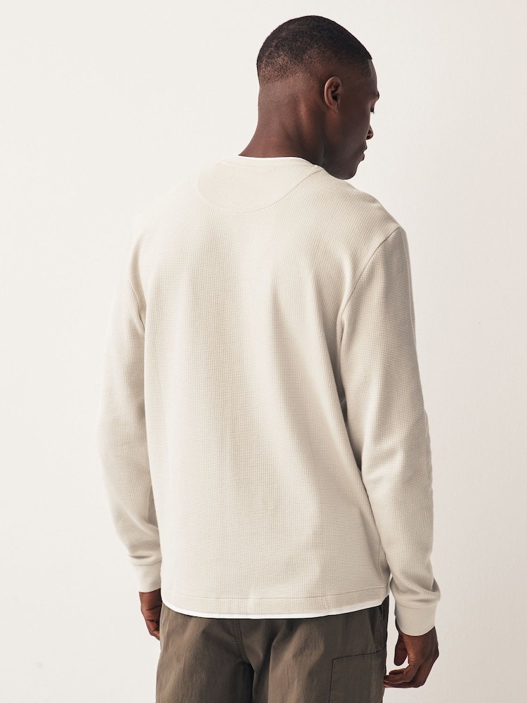 Neutral Long Sleeve Mock Layer T-Shirt - Image 2 of 7