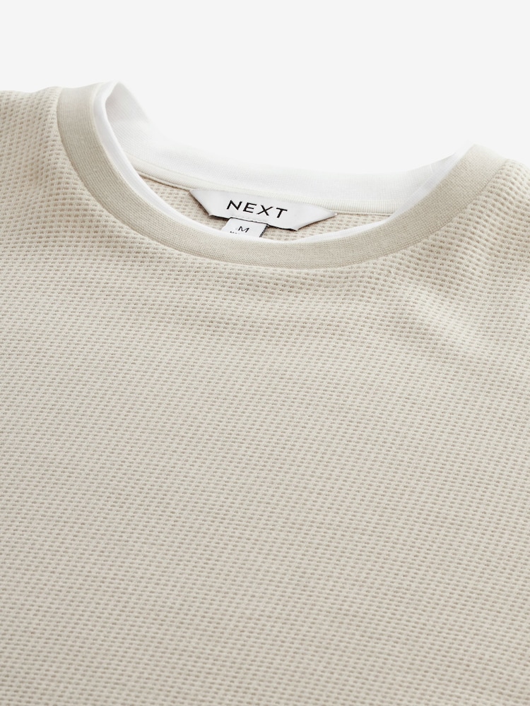 Neutral Long Sleeve Mock Layer T-Shirt - Image 6 of 7