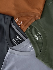 Light Grey/Charcoal/Khaki/Dark Orange Long Sleeve Stag T-Shirts 4 Pack - Image 15 of 15