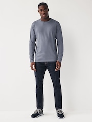 Light Grey/Charcoal/Khaki/Dark Orange Long Sleeve Stag T-Shirts 4 Pack - Image 2 of 15