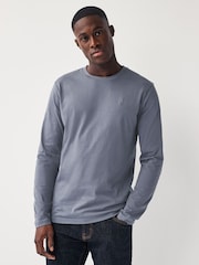 Light Grey/Charcoal/Khaki/Dark Orange Long Sleeve Stag T-Shirts 4 Pack - Image 3 of 15