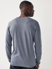 Light Grey/Charcoal/Khaki/Dark Orange Long Sleeve Stag T-Shirts 4 Pack - Image 4 of 15