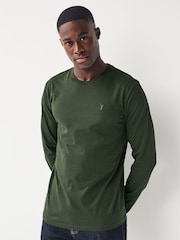 Light Grey/Charcoal/Khaki/Dark Orange Long Sleeve Stag T-Shirts 4 Pack - Image 6 of 15