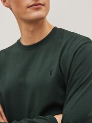 Black/Green/Blue/White Long Sleeve Stag T-Shirts 4 Pack - Image 11 of 14