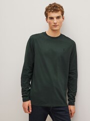 Black/Green/Blue/White Long Sleeve Stag T-Shirts 4 Pack - Image 8 of 14