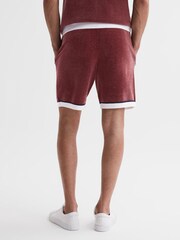Reiss Rust Fielder Relaxed Fit Elasticated Chenille Shorts - Image 5 of 5