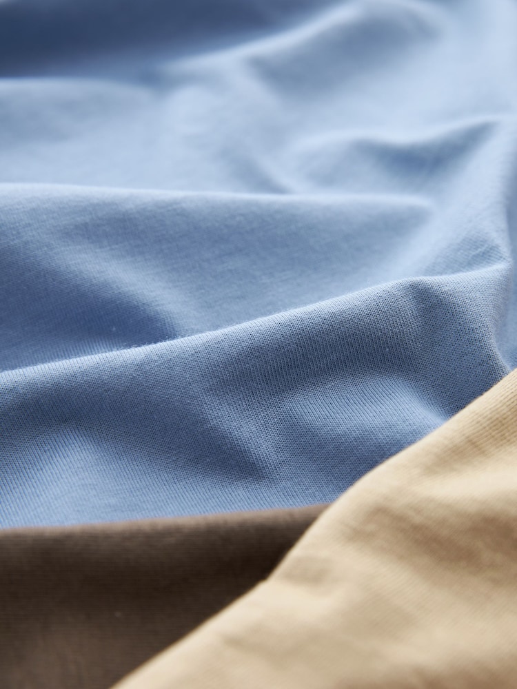 Stone/ Light Blue/ Charcoal Grey/ Mushroom Brown Regular Fit T-Shirts 4 Pack - Image 7 of 14