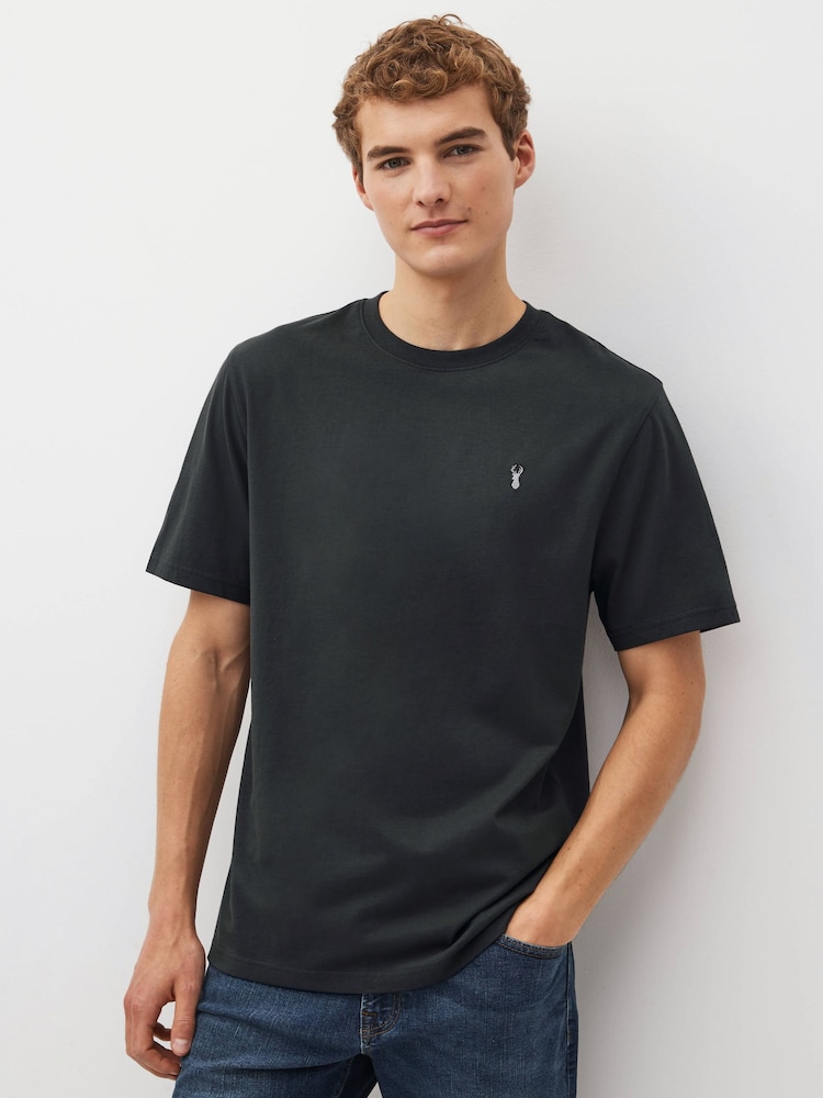 Stone/ Light Blue/ Charcoal Grey/ Mushroom Brown Regular Fit T-Shirts 4 Pack - Image 8 of 14