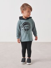 Blue/Black Long Sleeve Hoodie and Leggings Set (3mths-7yrs) - Image 1 of 7