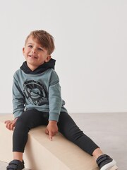 Blue/Black Long Sleeve Hoodie and Leggings Set (3mths-7yrs) - Image 2 of 7