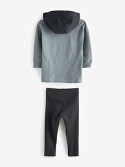 Blue/Black Long Sleeve Hoodie and Leggings Set (3mths-7yrs) - Image 6 of 7