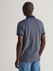 GANT Blue 100% Cotton Oxford Polo Shirt - Image 2 of 5