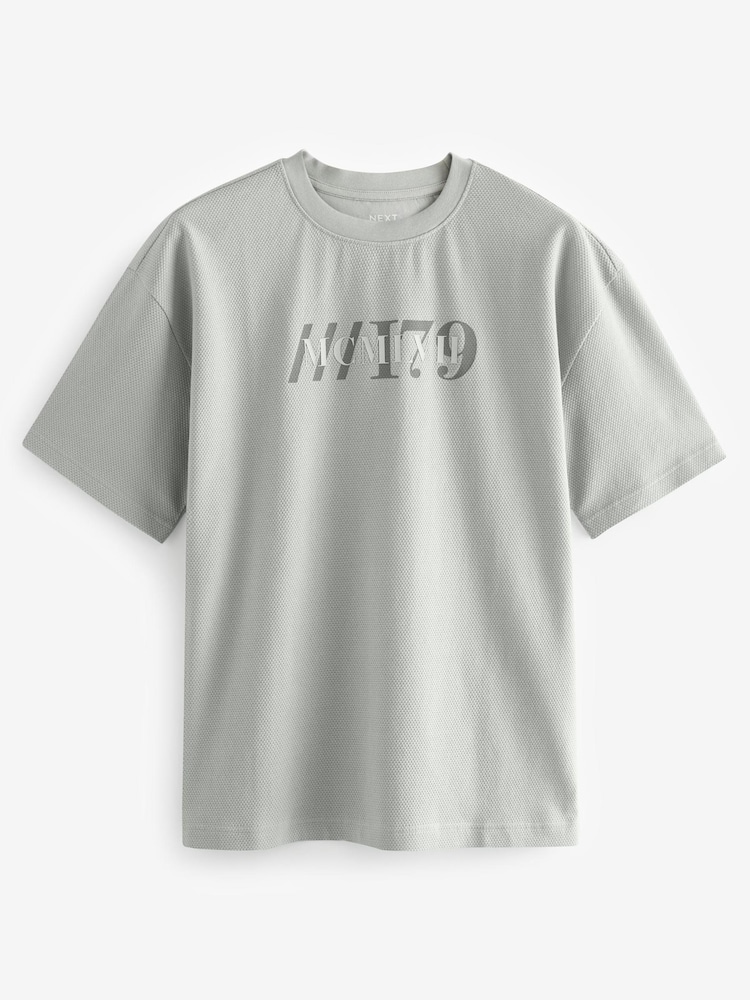 Light Grey Textured T-Shirt - Image 1 of 3