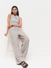 Grey Marl Ribbed Shorter length Sleeveless Racer Vest Tank Top - Image 2 of 5