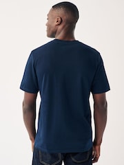 Navy Blue Reindeer Print Christmas T-Shirt - Image 3 of 7