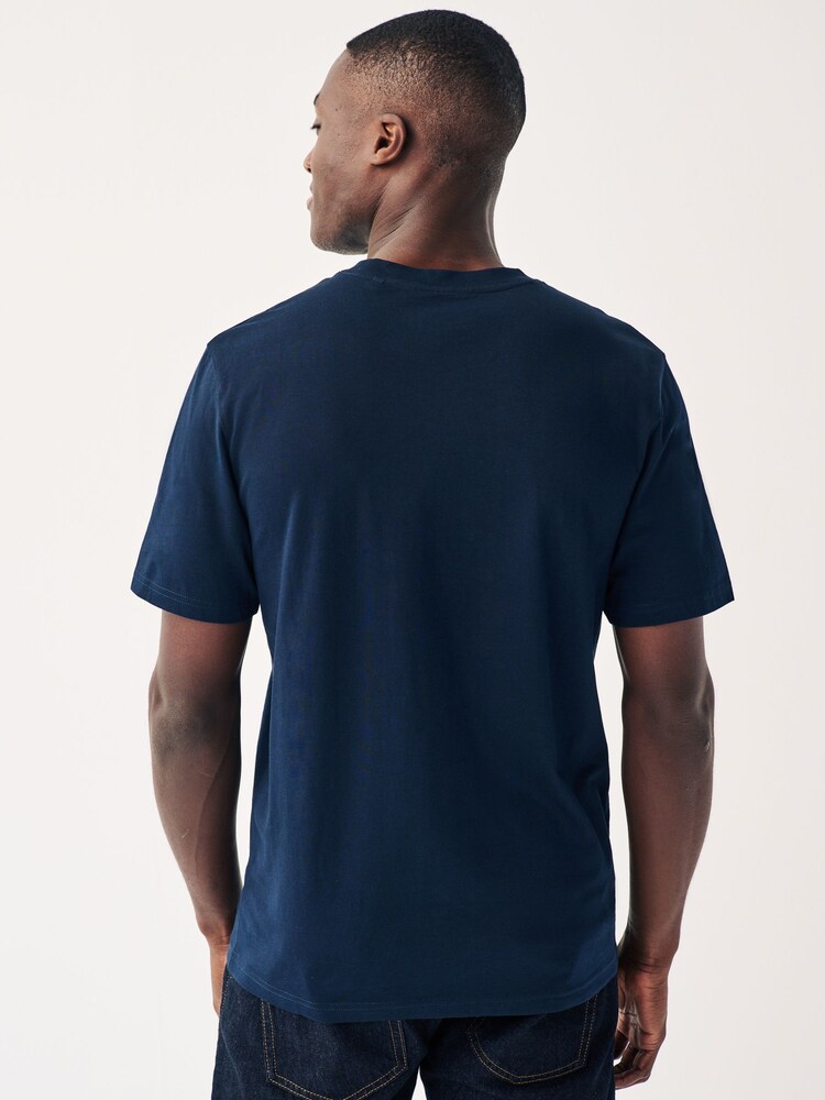 Navy Blue Reindeer Print Christmas T-Shirt - Image 3 of 7