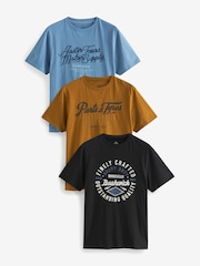 Motor Script Mix - Print 100% Cotton T-Shirts 3 Pack - صورة 1 من 12