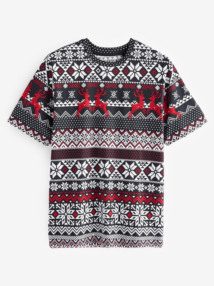 Navy Blue Fairisle - Koszulka ze świątecznym nadrukiem - Image 5 of 7