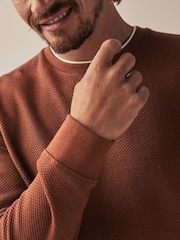 Burgundy Red Long Sleeve Mock Layer T-Shirt - Image 4 of 8