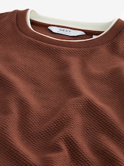 Burgundy Red Long Sleeve Mock Layer T-Shirt - Image 7 of 8