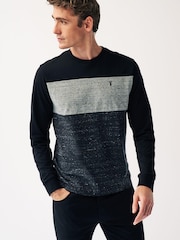 Black/Grey Marl Block Long Sleeve T-Shirt - Image 4 of 7