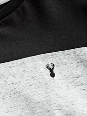 Black/Grey Marl Block Long Sleeve T-Shirt - Image 6 of 7