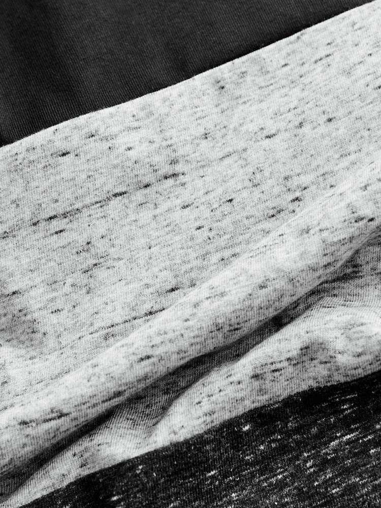 Black/Grey Marl Block Long Sleeve T-Shirt - Image 7 of 7