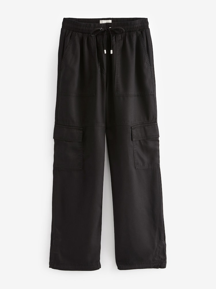 Black Cargo Combat Trousers - Image 8 of 9
