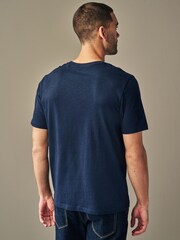 Navy Fender Band Cotton T-Shirt - Image 3 of 7
