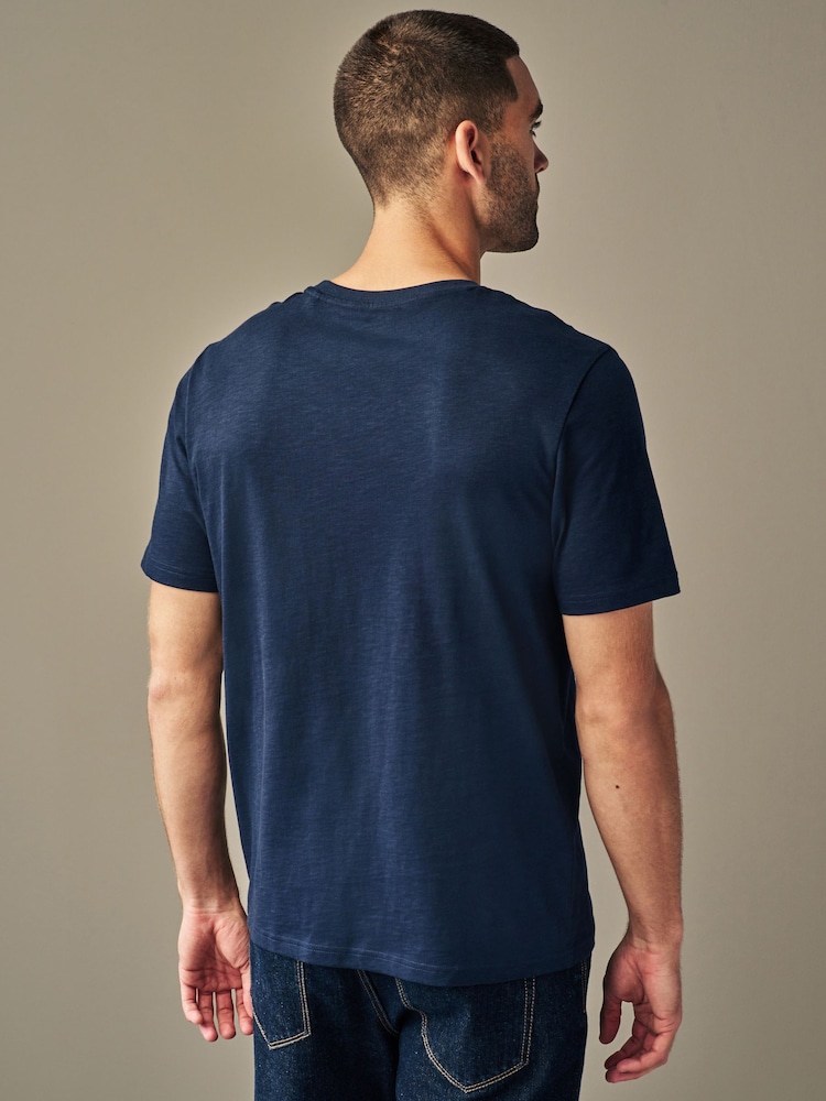 Navy Fender Band Cotton T-Shirt - Image 3 of 7