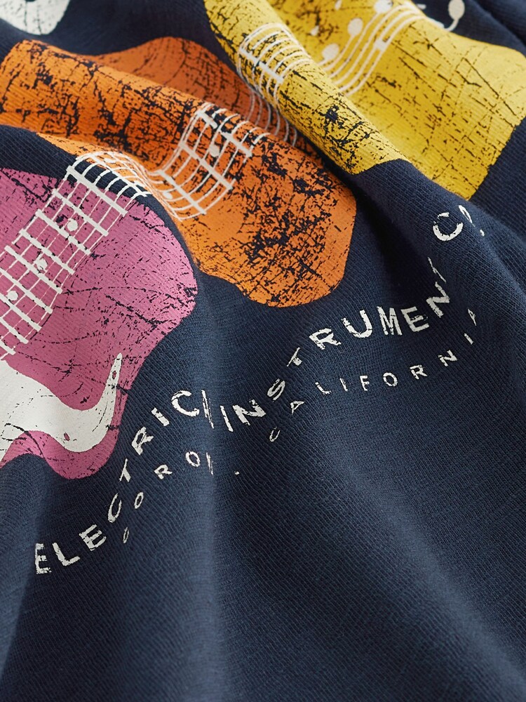 Navy Fender Band Cotton T-Shirt - Image 6 of 7