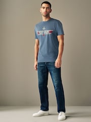 Blue Regular Fit Regular Fit Top Gun License 100% Cotton T-Shirt - Image 2 of 8