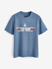 Blue Regular Fit Regular Fit Top Gun License 100% Cotton T-Shirt - Image 5 of 8