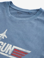 Blue Regular Fit Regular Fit Top Gun License 100% Cotton T-Shirt - Image 7 of 8