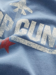 Blue Regular Fit Regular Fit Top Gun License 100% Cotton T-Shirt - Image 8 of 8