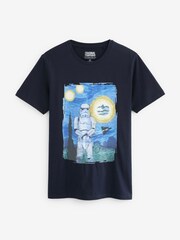Stormtrooper Art Navy Blue Star Wars License T-Shirt - Image 1 of 3