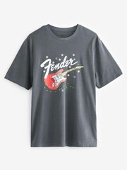 Fender Grey Christmas License T-Shirt - Image 5 of 7