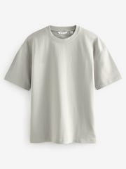 Light Grey Relaxed Heavyweight T-Shirt - Image 6 of 8
