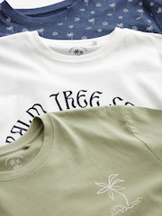 Palm Tree Mix Print T-Shirts 3 Pack - Image 15 of 15